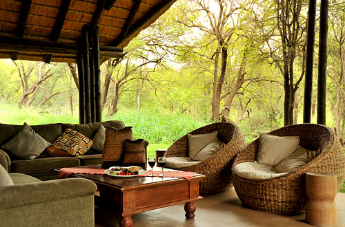 Outside Lounge Black Rhino Game Lodge Pilanesberg Game Park Black Rhino Private Game Reserve Luxury Accommodation