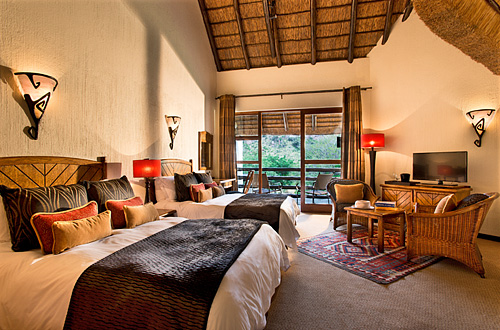 Twin Hotel Rooms, perfect for families at Kwa Maritane Bush Lodge located in the Big 5 Pilanesberg National Park, North West Province, South Africa Kwa Maritane Bush Lodge Safari Hotel Rooms Big 5 Pilanesberg National Park South Africa