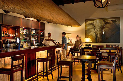 Kwa Maritane's Bar area, Pilanesberg National Park in the North West Province Bar Kwa Maritane Bush Lodge Pilanesberg National Park South Africa