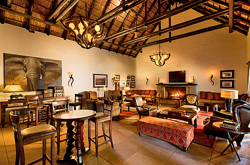 Kwa Maritane's Bar area with lounge, Pilanesberg National Park in the North West Province Kwa Maritane Bush Lodge Big 5 Pilanesberg National Park South Africa